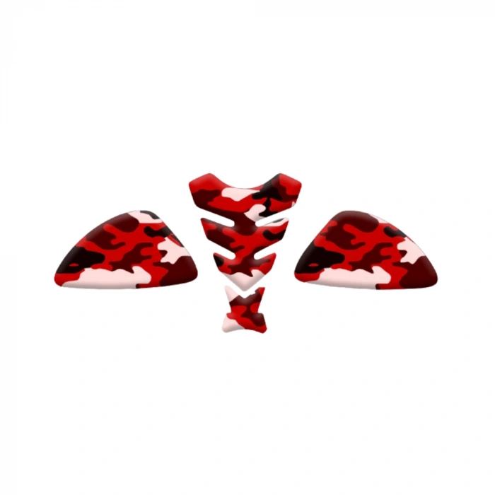 Üniversal Tank Pad Seti Kırmızı Kamuflaj