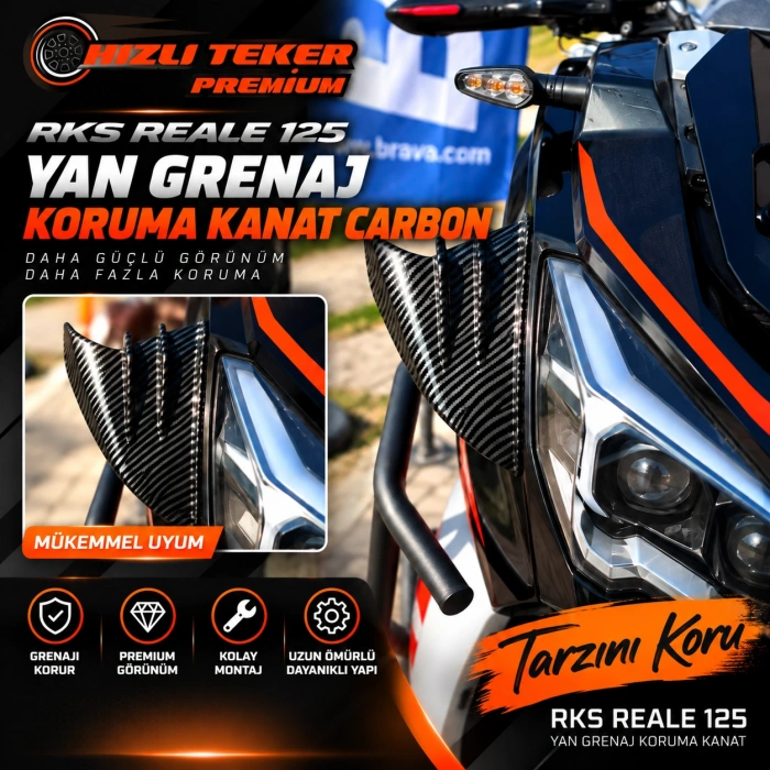 Yan Grenaj Koruma Kanat Carbon