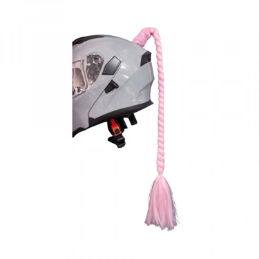 Kask Saçı Örgü Açık Pembe