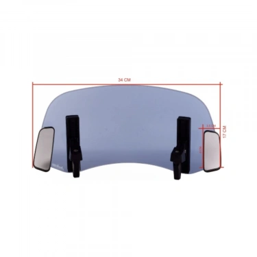 Dikiz Aynalı Asansörlü Deflektör Füme