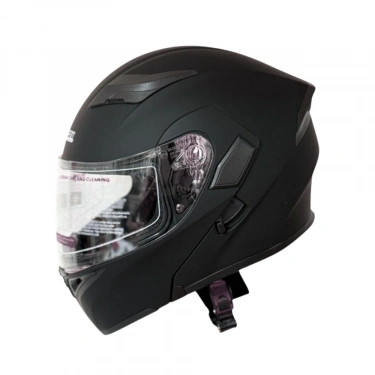 JK 902 Çene Açılır Kask Çene Açılır Mat Siyah