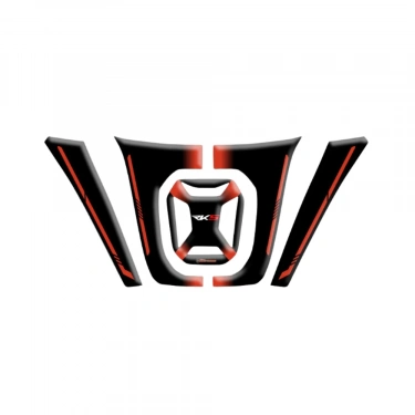 RKS Reale 125 Tank Pad Siyah Turuncu Çizgi