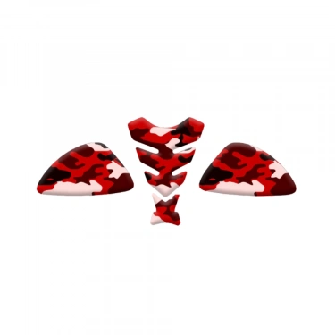 Üniversal Tank Pad Seti Kırmızı Kamuflaj