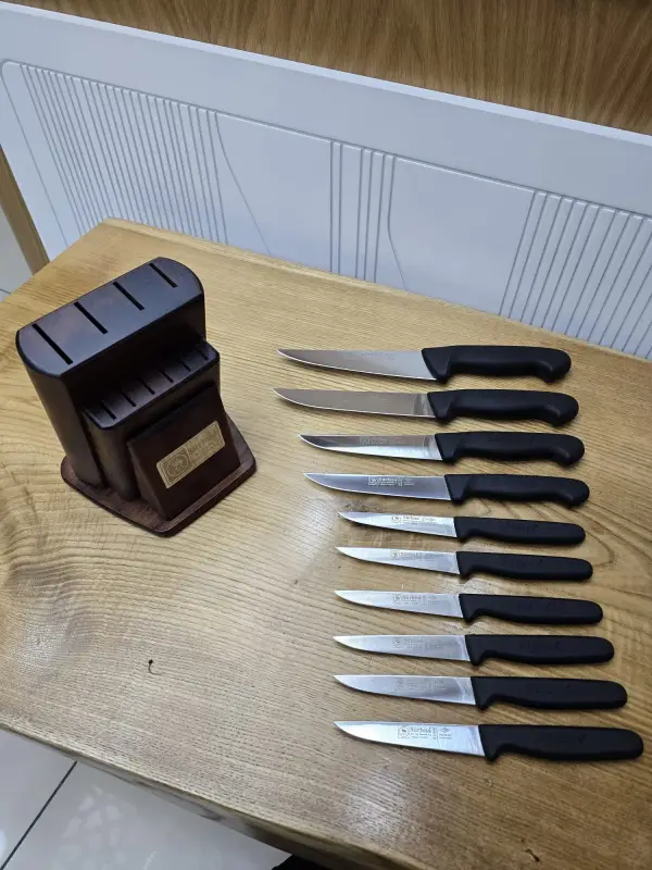 Sürbisa 10 Parça Profesyonel Mutfak Bıçak Seti - Paslanmaz Çelik Şef Bıçağı ve Standlı Set - Yerli Üretim Mutfak Takımı