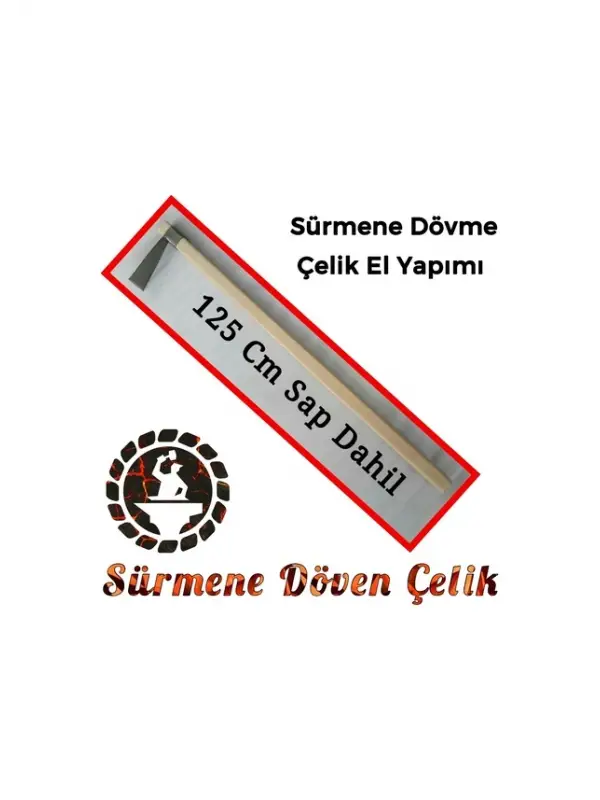 Sürmene Dövme 5160 Çelik Bahçe Çapası Saplı Büyük Boy Kazma – Profesyonel Dayanıklı Çapa