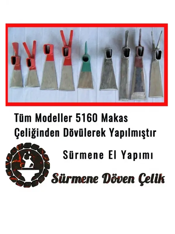 Sürmene Dövme 5160 Çelik Bahçe Çapası Saplı Büyük Boy Kazma – Profesyonel Dayanıklı Çapa