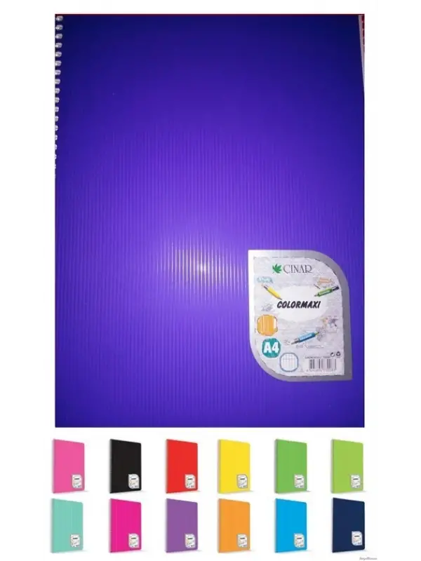 Çınar Colormaxi Pp Spiralli Defter 60 Yp. Çizgili A4 73013