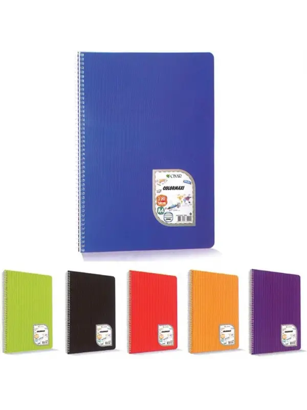 Çınar Colormaxi Pp Spiralli Defter 96 Yp. Kareli A4 73005