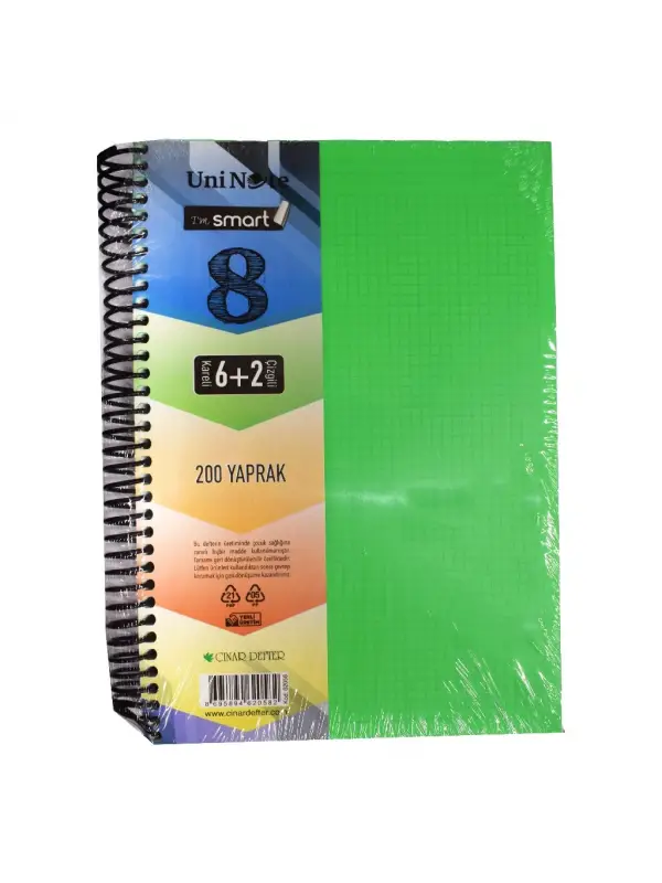 Çınar I M Smart 200 Yp. A4 Ayraçlı Defter 6+2 62058