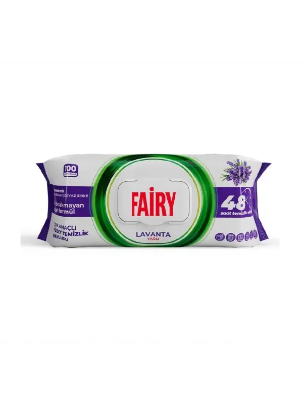 Fairy 100 Lü Yüzey Temizlik Mendili Lavanta Yağlı