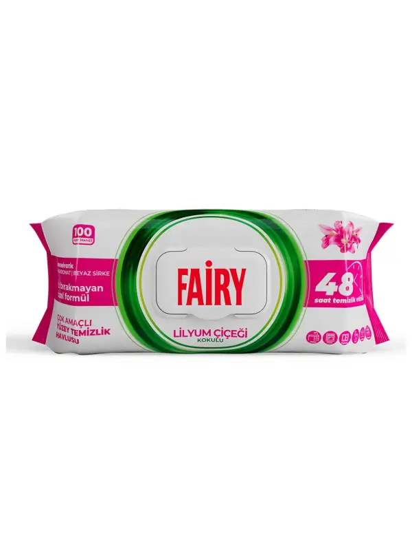 Fairy 100 Lü Yüzey Temizlik Mendili Lilyum