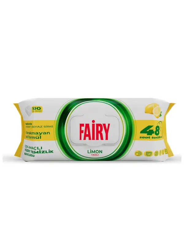 Fairy 100 Lü Yüzey Temizlik Mendili Limon Yağlı