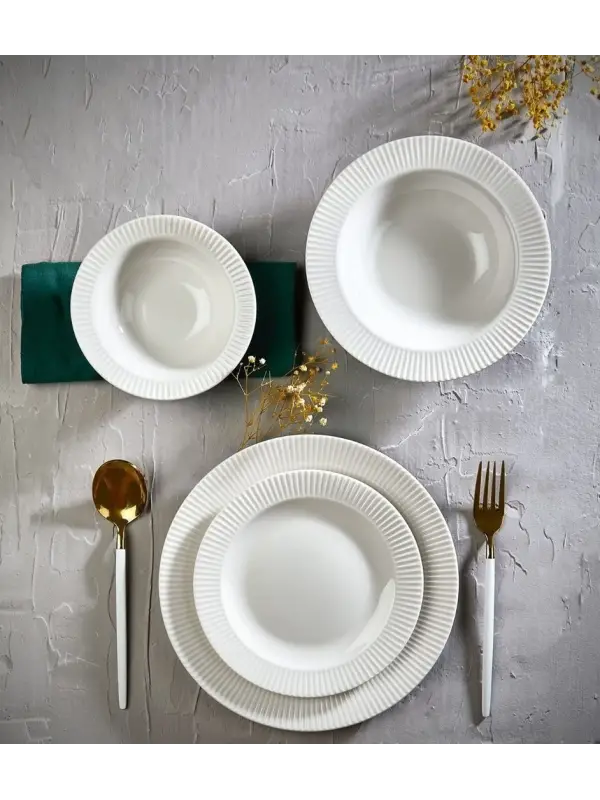 Farika Elif 24 Prç Yalın Yemek Takımı