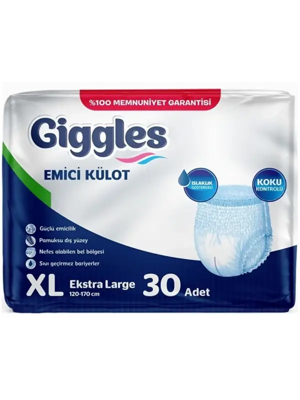 Gıggles Hasta Bezi Emici Külot 30 Lu Xlarge
