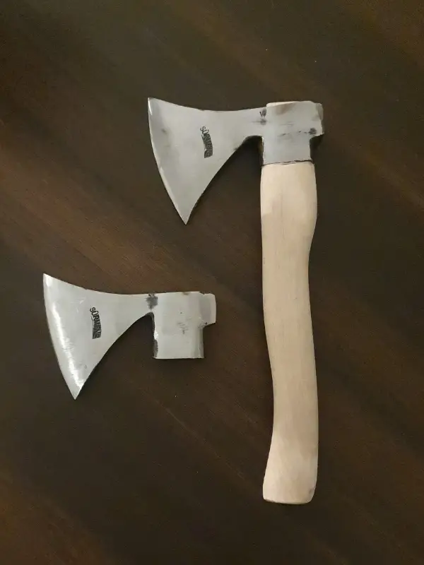 Kamp Baltası İkili Set – 37cm Survival ve 52cm Odun Yarma Baltası – Dövme Çelik Outdoor Seti
