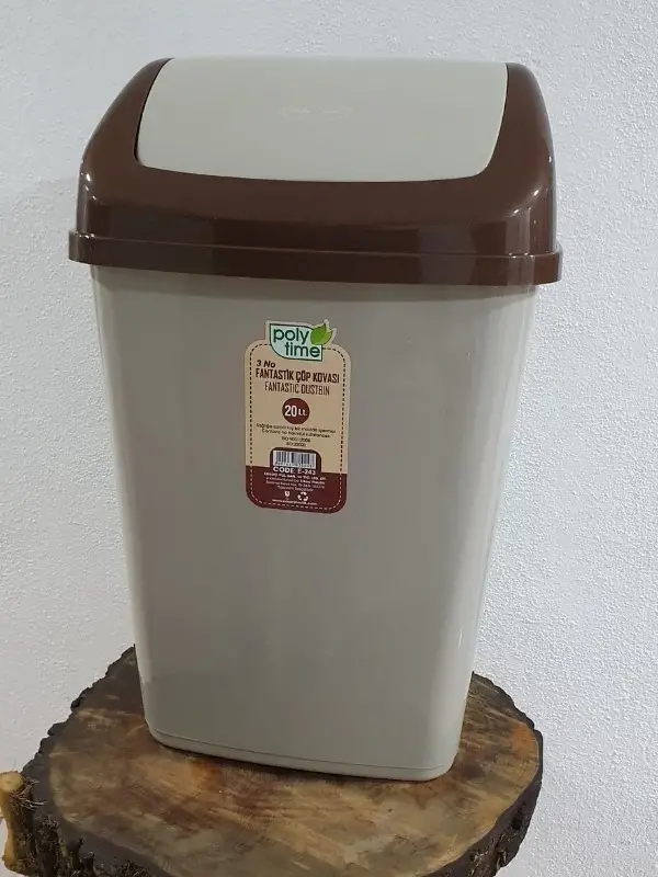 Polytime Fantastik Çöp Kovası 20 Lt E-243 Kahverengi