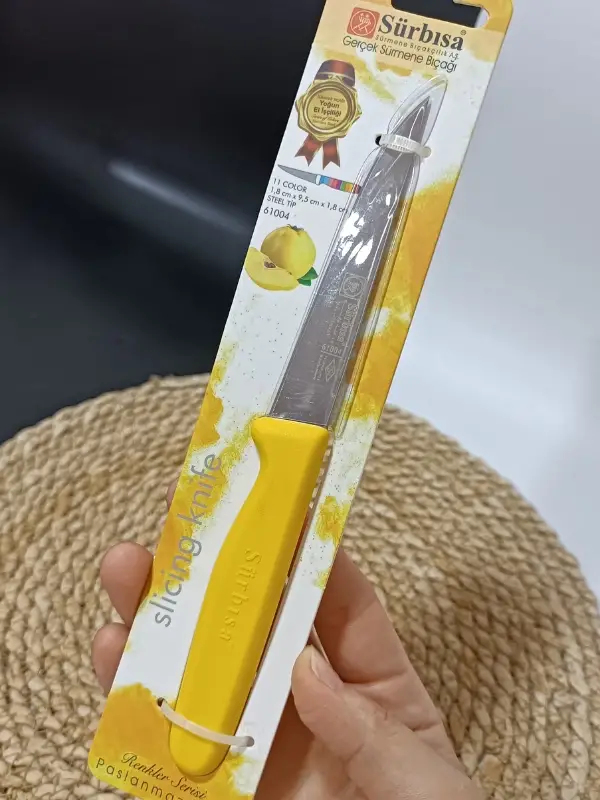 Sürbisa 61004 Sebze Bıçağı Sarı 1 Koli (12 adet)