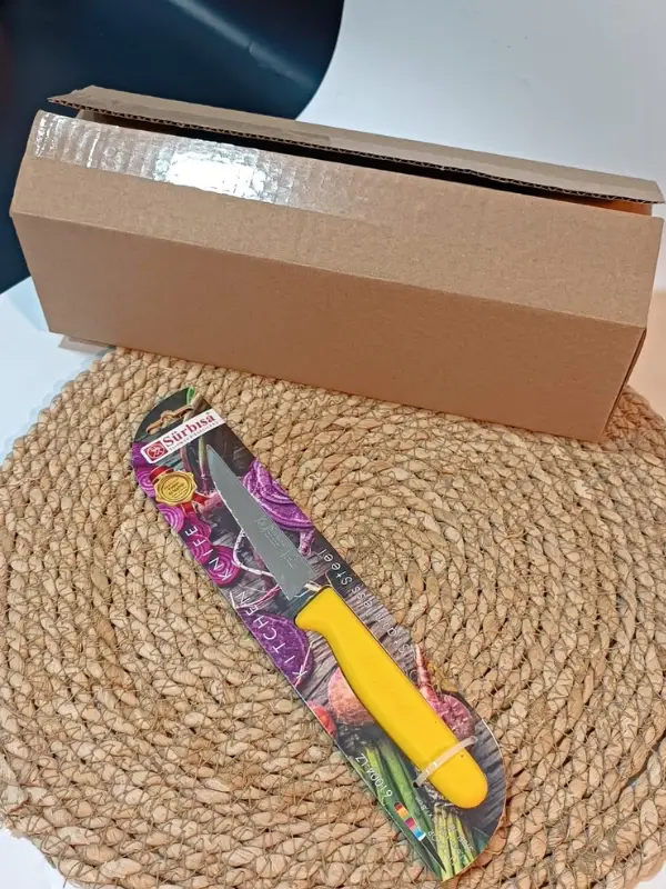 Sürbisa 61004 Sebze Bıçağı Sarı Lz1 Koli (12 adet Tırtıklı )