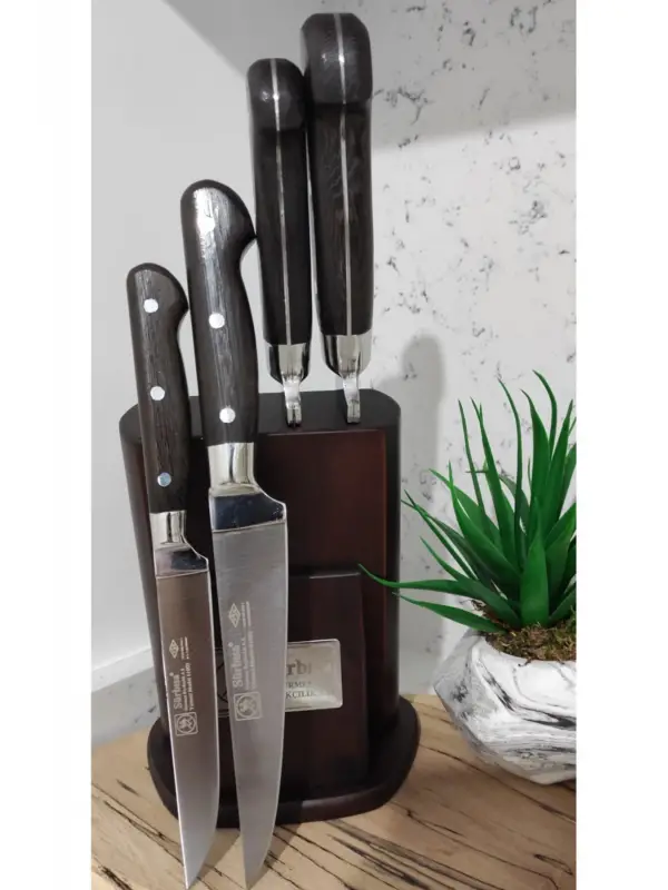 Sürbisa Ahşap Standlı 61502 Ym 4lü Bıçak Seti