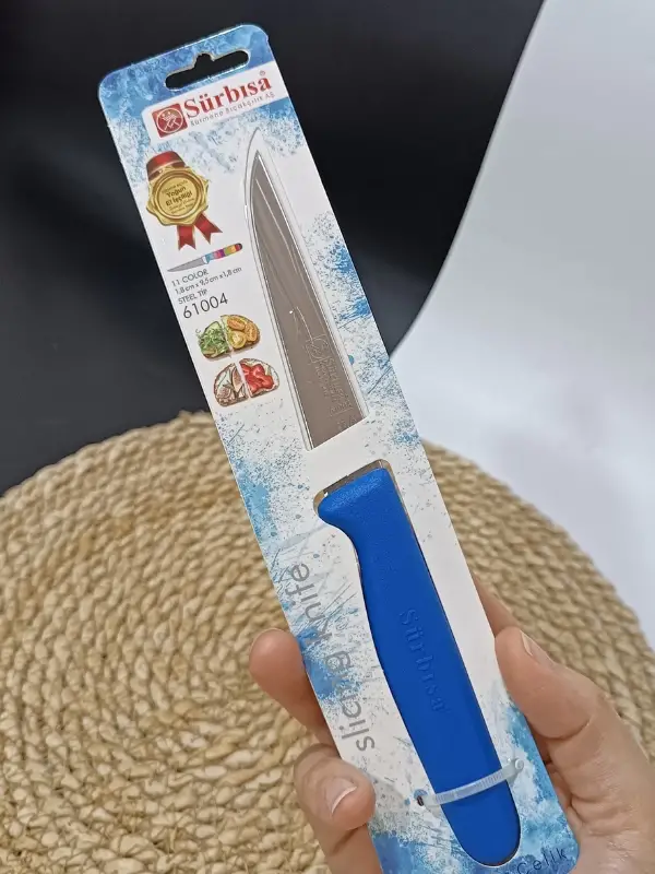 Sürmene 61004 Mutfak Bıçağı (9,50 Cm) Koyu Mavi