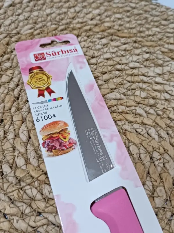 Sürmene 61004 Mutfak Bıçağı (9,50 Cm) Pembe