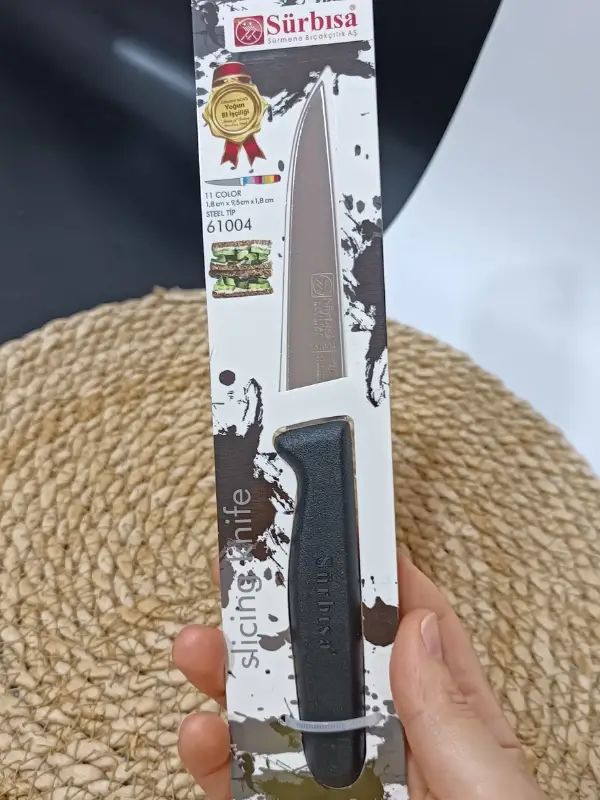 Sürmene 61004 Mutfak Bıçağı (9,50 Cm) Siyah
