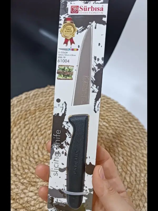 Sürmene 61004 Mutfak Bıçağı (9,50 Cm) Siyah