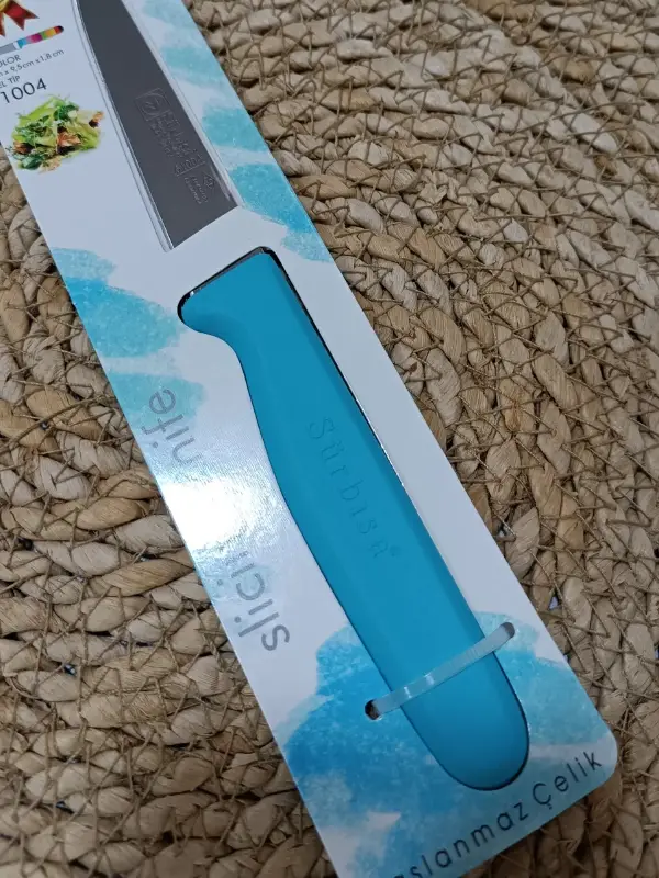 Sürmene 61004 Mutfak Bıçağı (9,50 Cm) Turkuaz