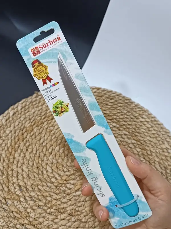Sürmene 61004 Mutfak Bıçağı (9,50 Cm) Turkuaz