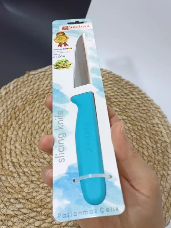 Sürmene 61004 Mutfak Bıçağı (9,50 Cm) Turkuaz