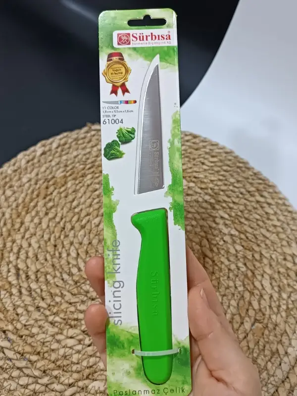 Sürmene 61004 Mutfak Bıçağı (9,50 Cm) Yeşil
