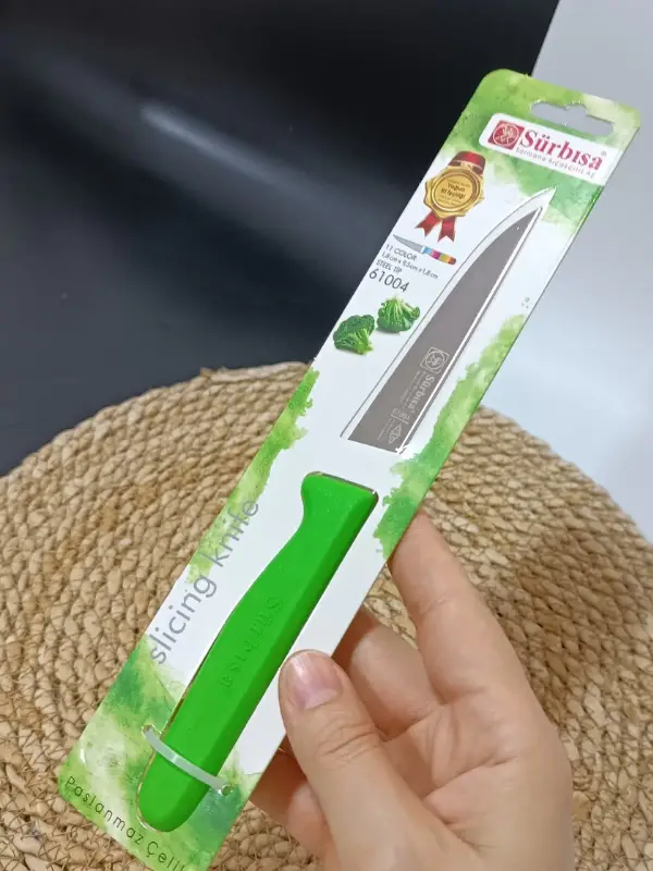Sürmene 61004 Mutfak Bıçağı (9,50 Cm) Yeşil