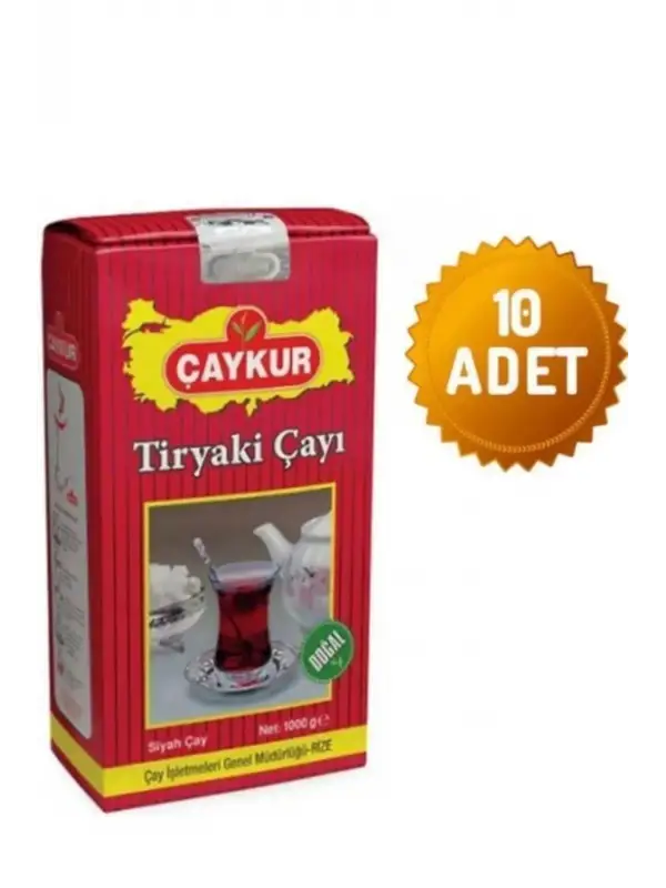 Çaykur Tiryaki Siyah Dökme Çay 10 x 1 Kg (1 Koli)