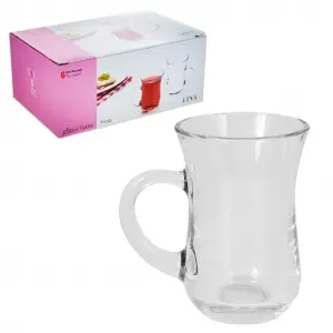 55783 Glassyou Lina 6 Lı Kulplu Çay Bardak