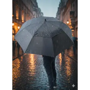 Protokol Büyük Boy Karbon Fiber Baston Şemsiye 150 cm Çap