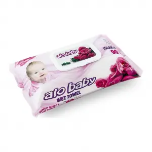 Alobaby 90 Lı Islak Mendil Gül