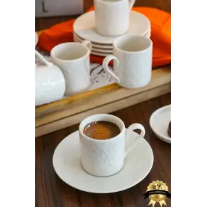 Farika Bahar 12 Prç Yalın Kahve Fincan Takımı