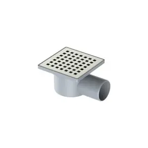 Krom Izgaralı Yer Süzgeç Yer Sifonu 10*10 Cm Yandan 32 Ki Çıkış