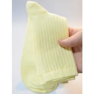 Sarı Sade Kadın Çorabı