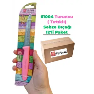Sürbisa 61004 Sebze Bıçağı Pembe Lz1 Koli (12 adet Tırtıklı )