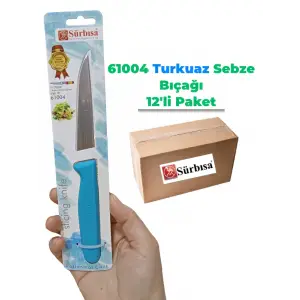 Sürbisa 61004 Sebze Bıçağı Turkuaz 1 Koli (12 adet)
