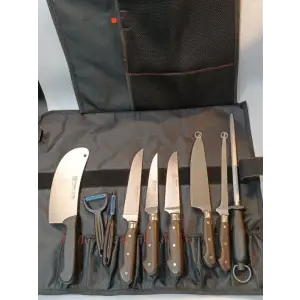 Sürbisa Çantalı Aşçı Gastronomi Handmade Bıçak Seti 9lu Set