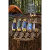 El Yapımı Handmade Kılıflı  Ahşap Epoksi Saplı Katlanır Çakı Kamp Outdoor Avcı Çakısı
