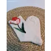 Lale Desenli Kadın Çorabı