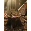 Profesyonel Odun Yarma Baltası / Kamp Baltası - Tam Dövme Çelik - Uzun Sap