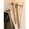 Sürmene Makas Çeliği 3lü Set Paltalı, Düz, Çatallı Kazma Seti Bahçe Tarla Hobi 45cm Profesyonel