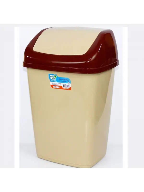 Polytime Sallanır Kapak Ofis Banyo Mutfak Bahçe Çöp Kutusu Kovası / 10 Litre