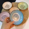 Keramika Rainbow Motto Halka Sosluk / Çerezlik 13 Cm 6 Adet