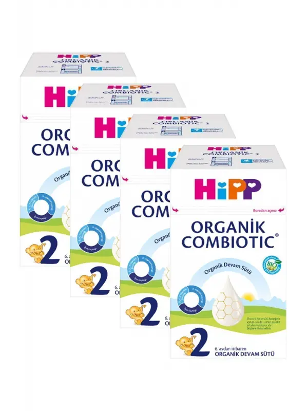 Hipp 2 Organik Bebek Sütü Combiotic 600 gr X 4 Adet