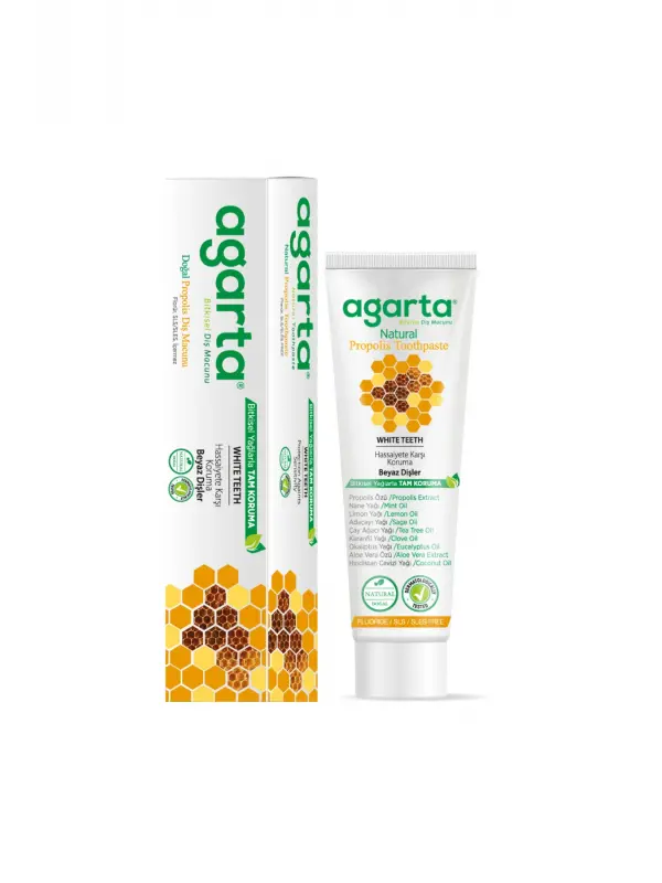 Agarta 3 Adet Doğal Florürsüz Propolisli Diş Macunu 100 ml